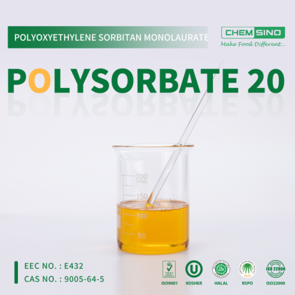 Food And Cosmetics And Medicine Useful Polyoxyethylene Sorbitan Monolaurate Polysorbate T-20 CAS No. 9005-64-5