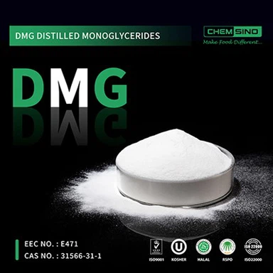 Hochwertiges destilliertes Monoglycerid-DMG-Feinpulver (aus 100-200mesh) für Kokosmilch CAS-Nr. 123-94-4