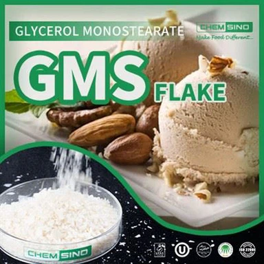 CAS-Nr.31566-31-1 Lebensmittelqualität GMS 40 Flocken Glycerolmonostearat 40 Flocken
